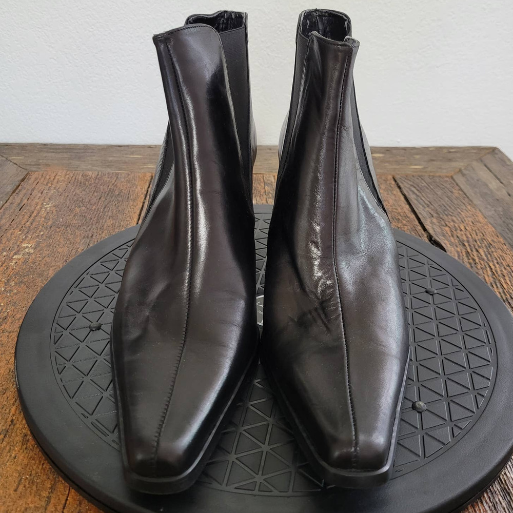 Gama Square Toe Ankle Leather Booties - Picture 4 of 12